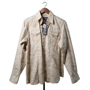 COVERGIRL Beige Cowboy Print Shirt